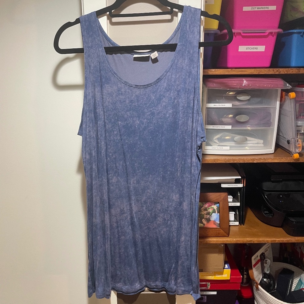 Logo by Lori Goldstein Tank Top in a watercolor blue